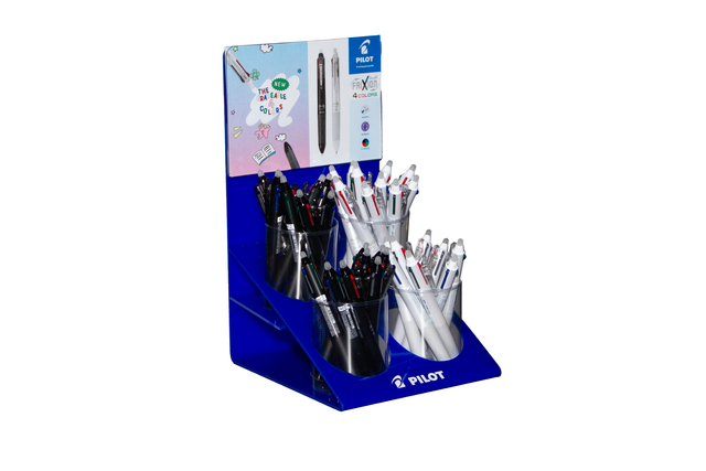 4-Kleuren rollerpen PILOT FriXion Ball medium assorti display à 36st
