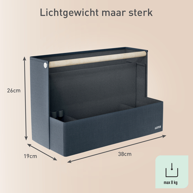 Bureau organizer Leitz draagbaar gestoffeerd donkergrijs