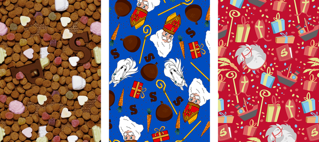 Inpakpapier Sint 300x100cm assorti