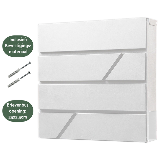 Brievenbus BRASQ PB200 Deluxe wand wit
