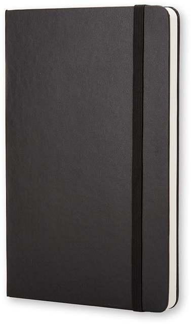 Notitieboek Moleskine pocket 90x140mm blanco hard cover zwart