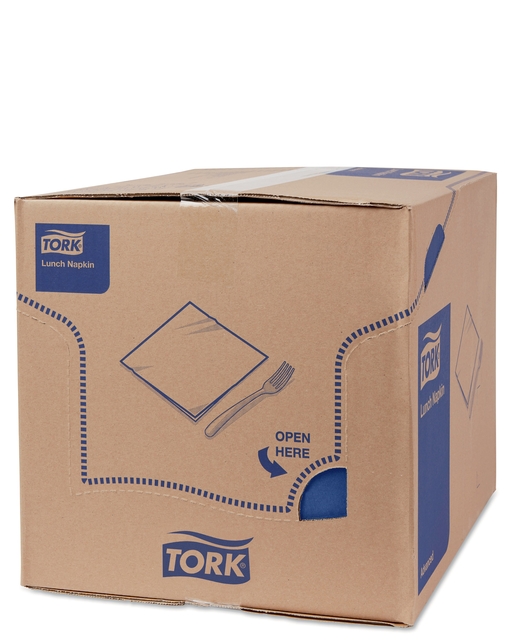 Lunchservet Tork Advanced 1/8 vouw 2-laags 328x325mm 200 vel donkerblauw 477421
