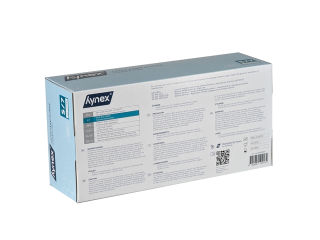 Handschoen Hynex latex S wit 5gr 100 stuks