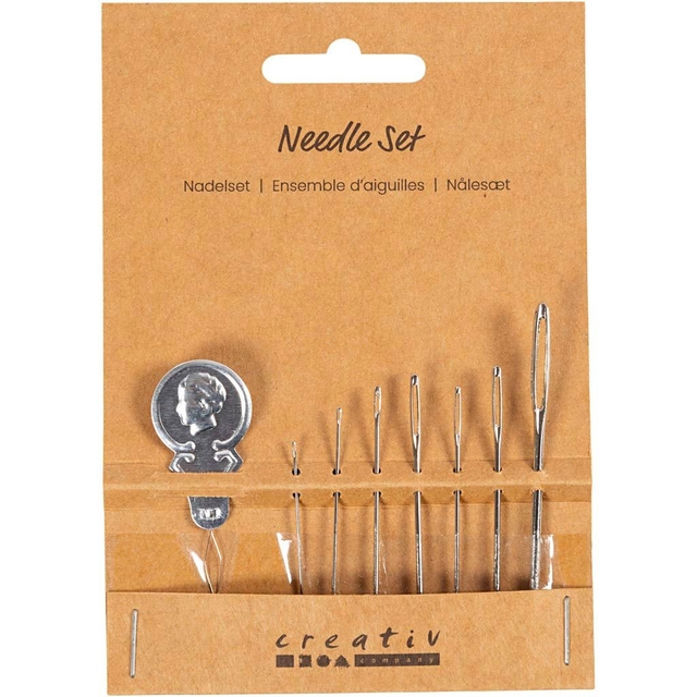 Naaldenset Creativ Company blister à 8 delen zilver