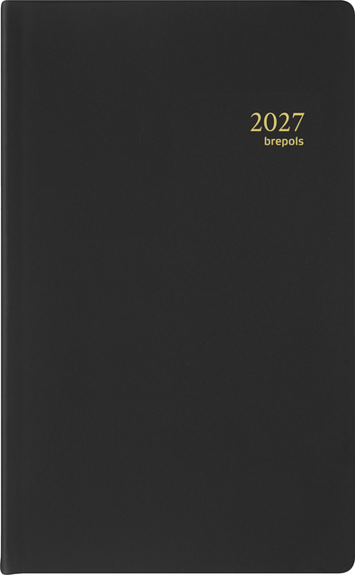 Agenda 2027 Brepols Breform Seta 1dag/1pagina zwart