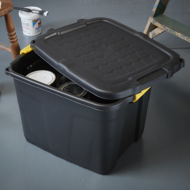 Opbergbox Bankers Box 42 liter met handgrepen robuust zwart