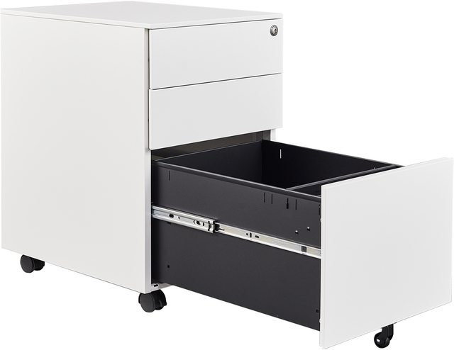 Ladeblok Euroseats 3 lade (2+1) 50x39x60cm op wieltjes wit