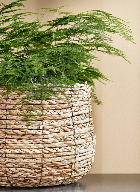 Plantenmand Mica Avalon zeegras rond 31x30cm lichtbruin