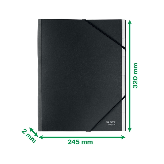 Sorteermap Leitz Recycle 6 tabs karton zwart