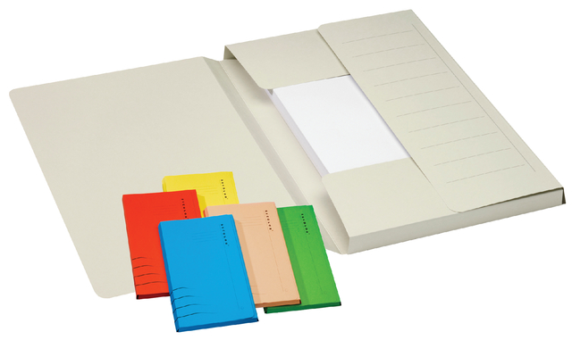 Dossiermap Djois Secolor Mammoet folio 3 kleppen 250gr recylced groen