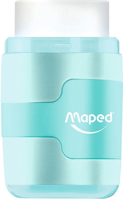 Puntenslijper Maped Connect 2gaats met gum display á 20 stuks pastel assorti