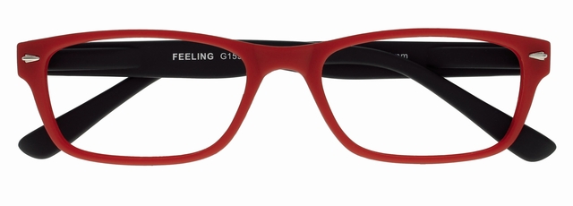 Leesbril I Need You +2.00 dpt Feeling rood-zwart