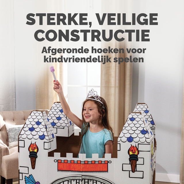 Kartonnen Kasteel XL Bankers Box Play inkleurbaar