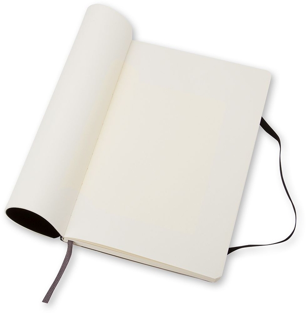 Notitieboek Moleskine large 130x210mm blanco soft cover zwart