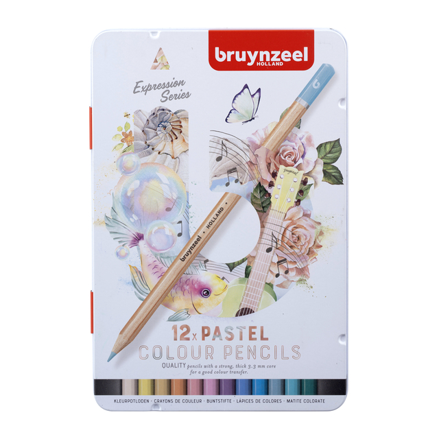 Kleurpotlood Bruynzeel Expression blik à 12 pastelkleuren