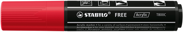Acrylmarker STABILO  Free Acrylic T800C karmijnrood