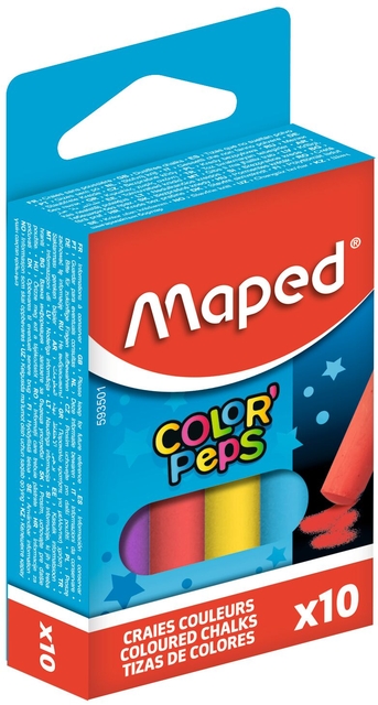 Schoolbordkrijt Maped Color'Peps set á 10 stuks assorti