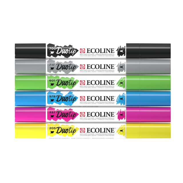 Duotip Talens Ecoline set à 6 stuks basis