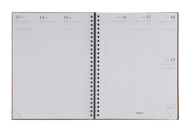 Agenda 2027 Brepols Ecotiming Kazar 7dagen/2pagina's spiraal assorti