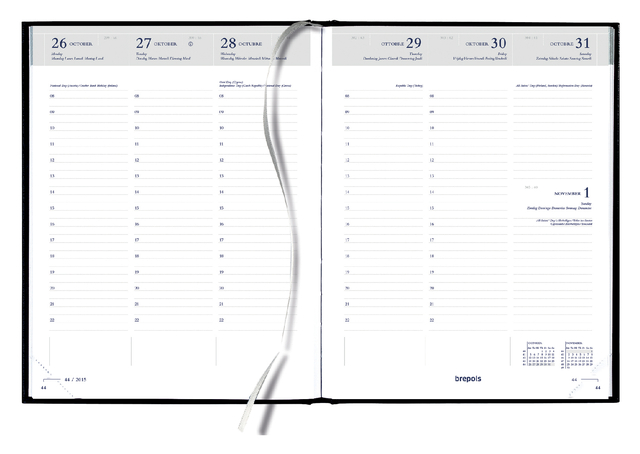 Agenda 2027 Quantore week 7dagen/2pagina's A5 4-talig zwart