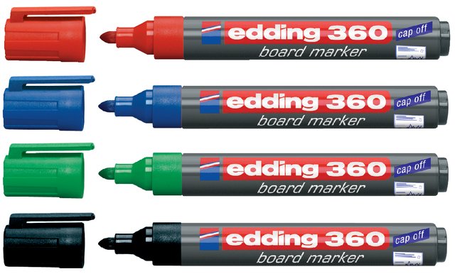 Whiteboardmarker edding 360 rond 1.5-3mm rood