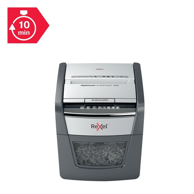 Papiervernietiger Rexel Optimum Auto+ 45X snippers 4x28mm