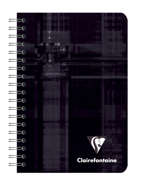 Notitieboek Clairefontaine 95x140mm 180 pagina's spiraal lijn assorti