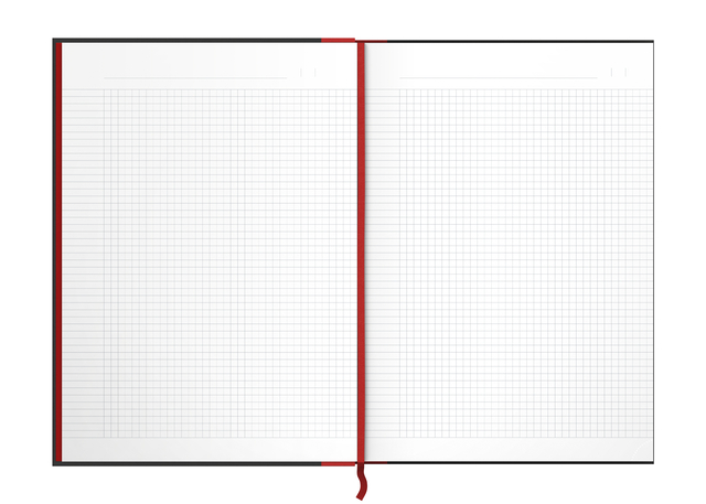 Notitieboek Oxford Black n' Red A4 96vel ruit 5mm