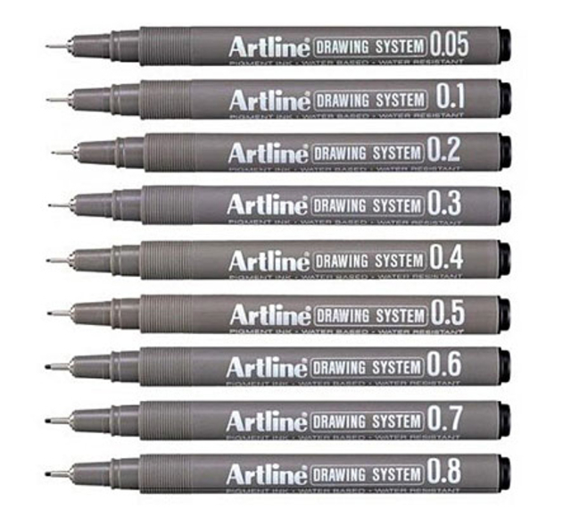 Fineliner Artline technisch 0.6mm zwart