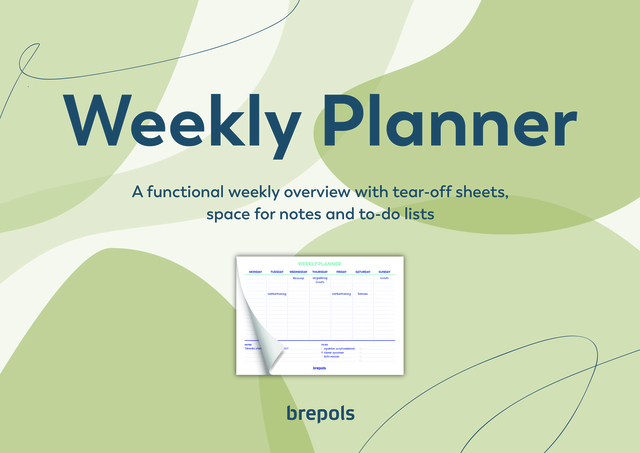 Planner Brepols Weekly A4 7dagen/1pagina horizontaal assorti
