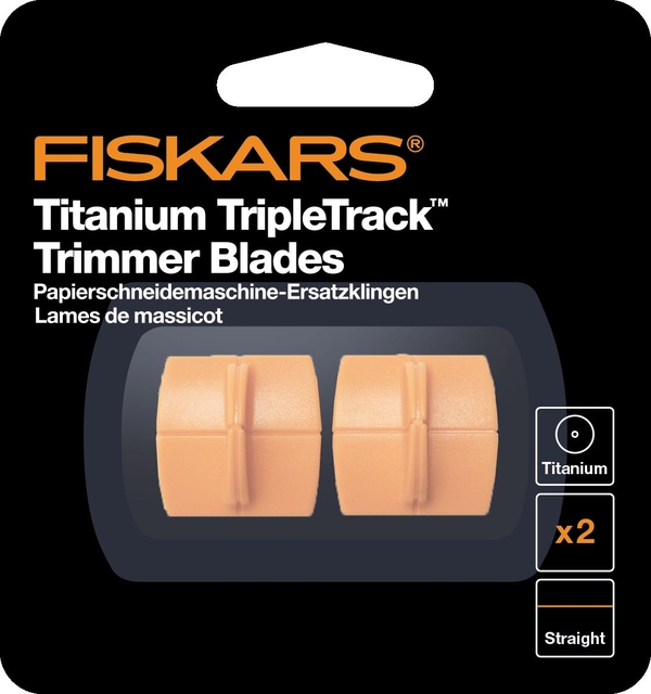 Reservemes Fiskars TripleTrack Titanium set à 2 stuks oranje