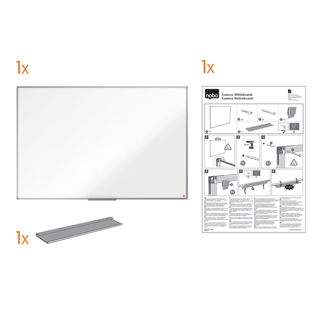 Whiteboard Nobo Essence 45x60cm staal