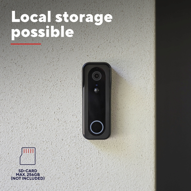 Deurbelcamera Trust DOORCAM-3000B Wi-Fi zwart