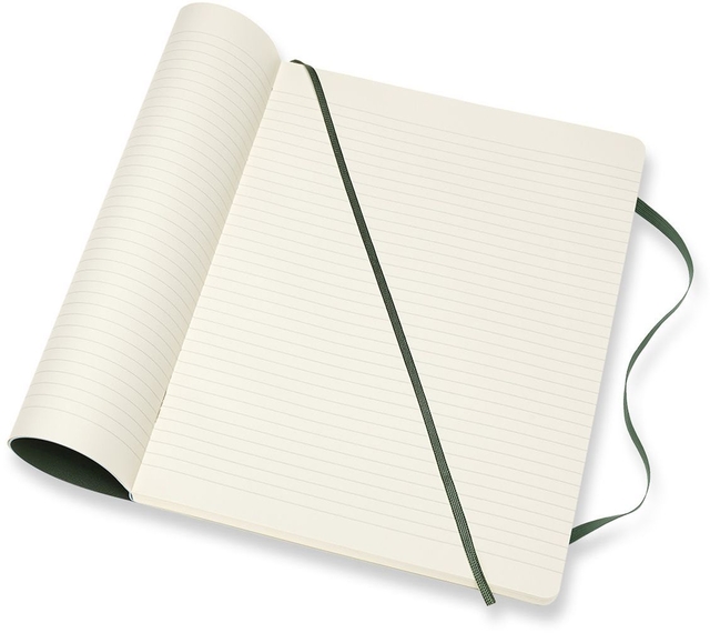 Notitieboek Moleskine XL 190x250mm lijn soft cover myrtle green