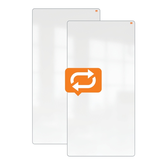 Whiteboard Nobo Move & Meet 90x180cm grijs