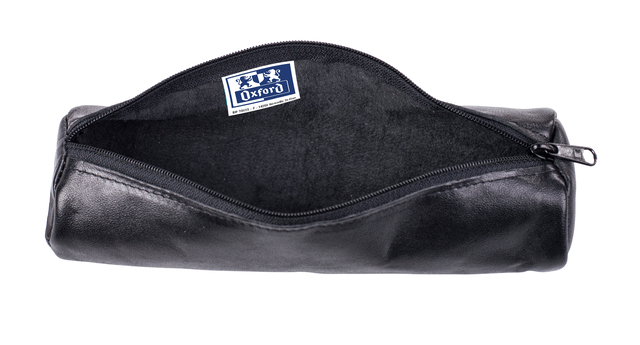 Pennenetui Oxford 22x6cm leer rond zwart