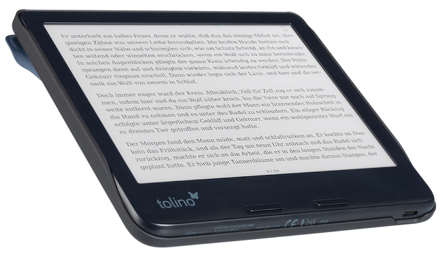 E-reader beschermhoes Tolino Vision 7 Origami blauw