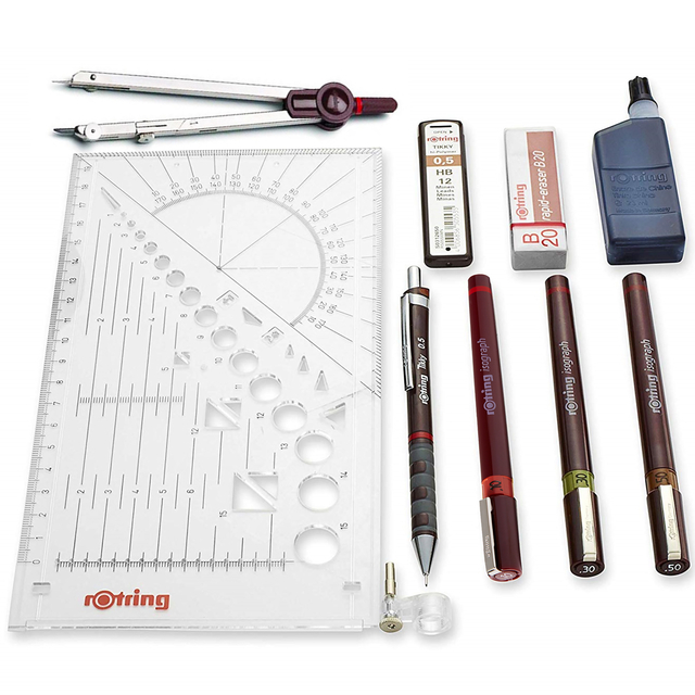Tekenset rOtring Isograph Master 10-delig