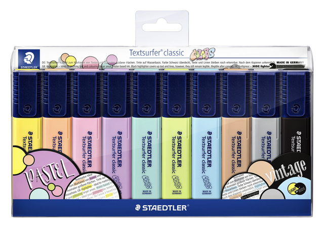 Markeerstift Staedtler 364 Textsurfer vintage en pastel assorti 10st
