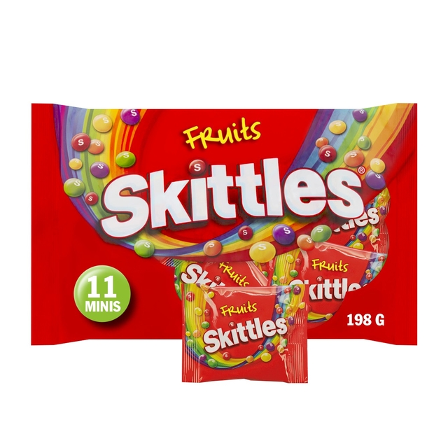Snoep Skittles fruit uitdeelzak 11 zakjes a 18 gram