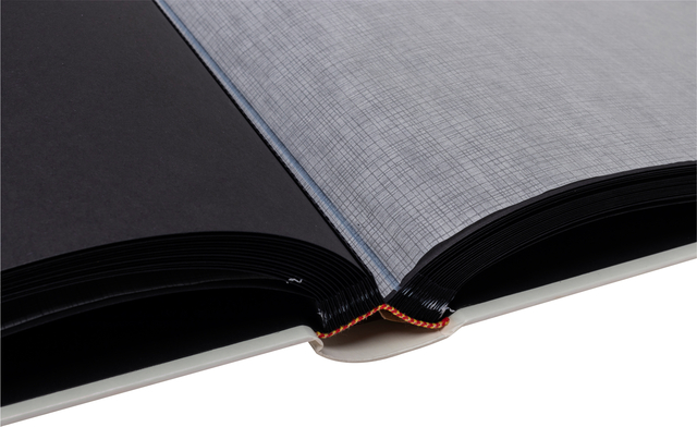 Fotoalbum Exacompta 29x32cm 60 zwarte pagina's Néo Déco wit