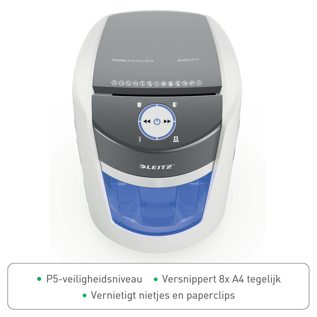 Papiervernietiger Leitz IQ OptiMax 350 Small Office P5 snippers 2x15mm