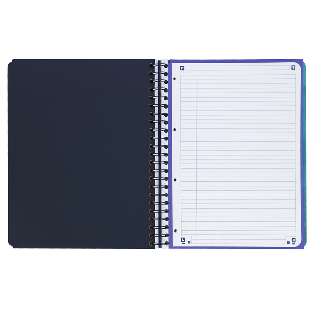Projectboek Oxford School A4+ lijn 4-gaats 240 pagina's 80gr aqua
