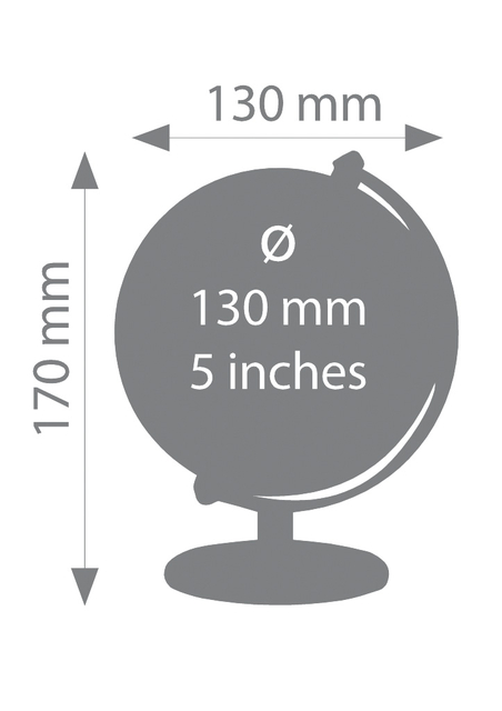 Globe Troika 13cm zwart-zilver