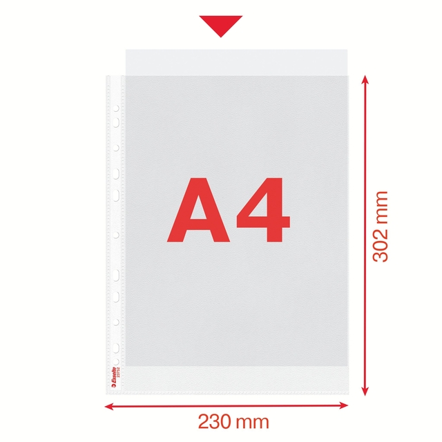 Showtas Esselte standaard 0,07mm PP A4 100 stuks