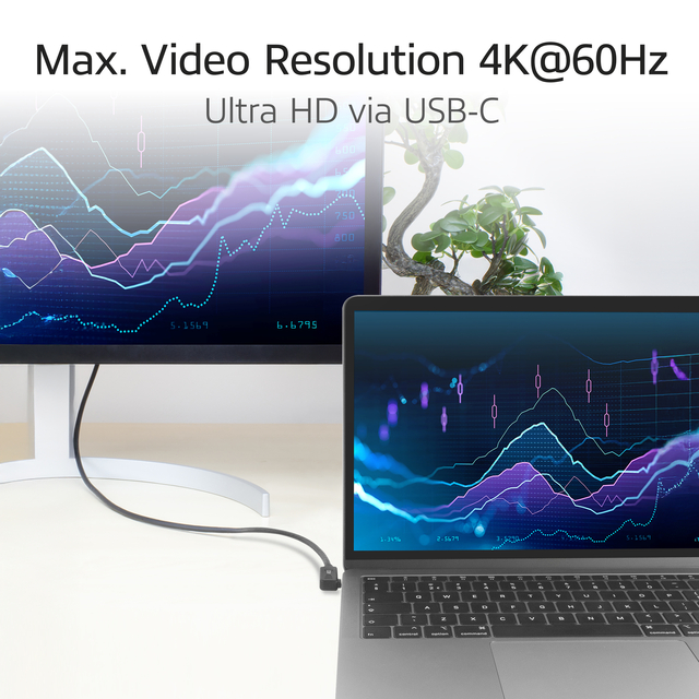 Kabel ACT USB-C standaard naar USB-C hoek 10Gbps 1m