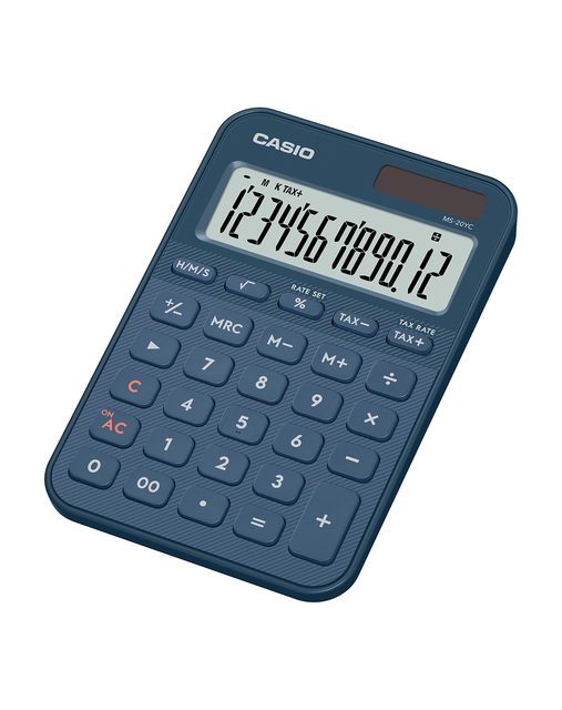 Rekenmachine Casio MS-20YC-NY blauw