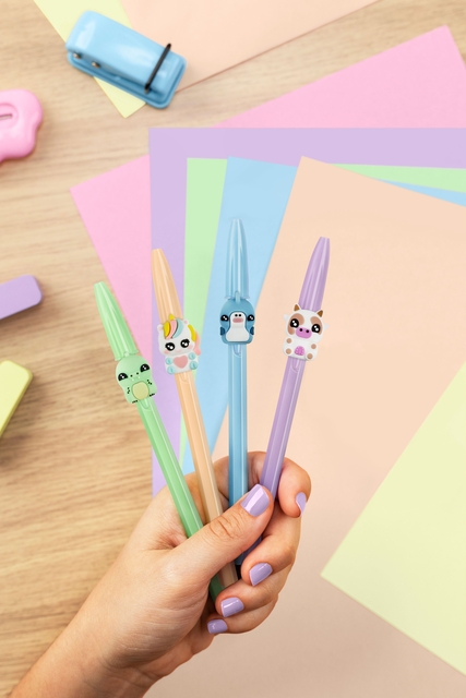 Balpen Bic Cristal dierenfiguren assorti