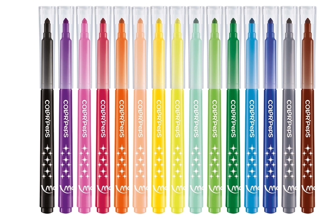 Viltstift Maped Color'Peps Long Life set á 15 kleuren