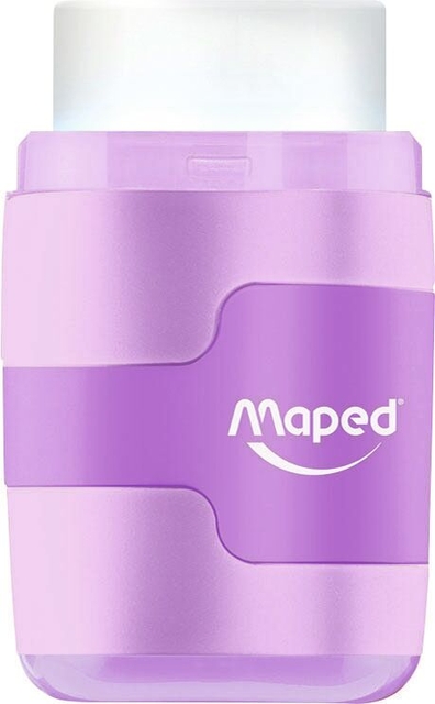 Puntenslijper Maped Connect 2gaats met gum display á 20 stuks pastel assorti